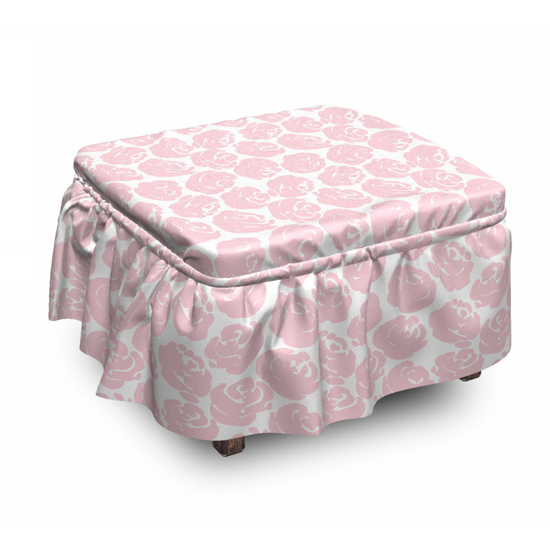 Housse pour de repose-pieds à motif floral