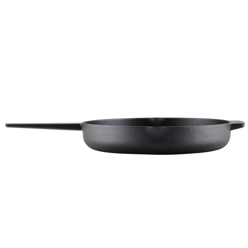 KitchenAid Seasoned Cast Iron Induction Frying Pan / Skillet, 12 Inch, Cast Iron Black