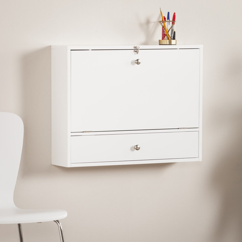 Bureau mural pliant, Blanc