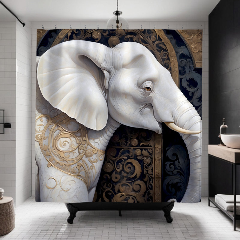 Rideau de douche éléphant, Decca Elephant