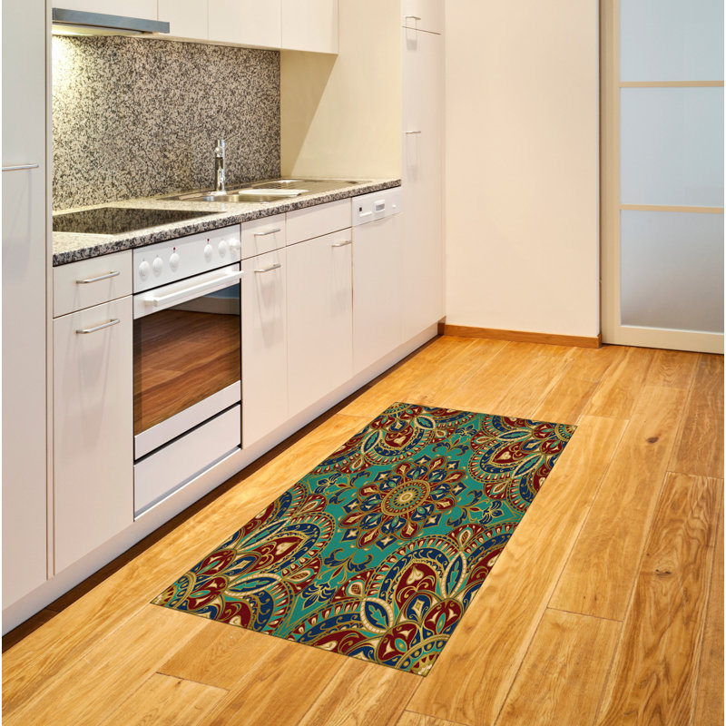 Mandala High Density Long Fiber Poly Threads Decorative Area Rug Carpet, Rectangle 2'7" x 5'