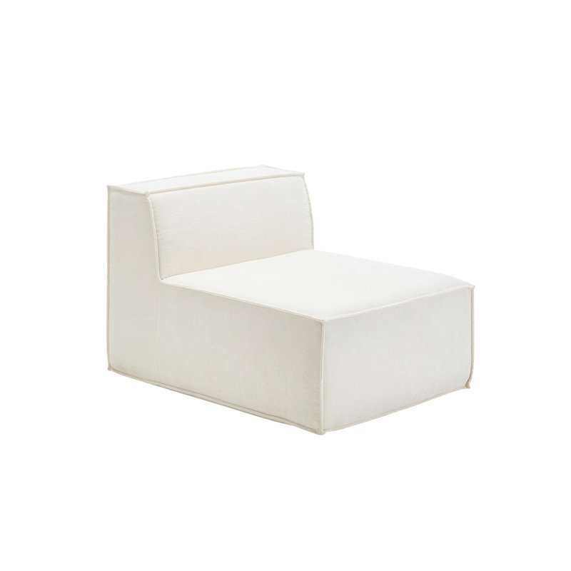 38" Luxury Armless Module Sofa Chair For Living Room, Comfy Cloud, No Assembly Required, Modern Modular Sofa With Deep Seat, Upholstered Plush Couches