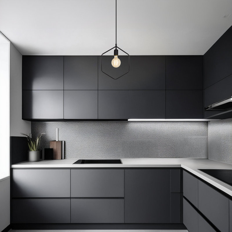 Adjustable Height Hexagonal Single Pendant