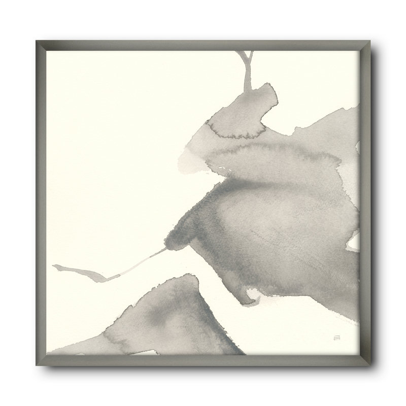 Cadre photo "minimal géométrique zen v" , impression sur toile, H 16 po x l 16 po x P 1 po, Cadre argenté