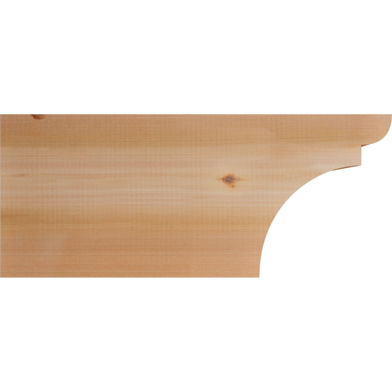 Yorktown Smooth Rafort Tail, Cèdre rouge, H 10 po x l 24 po x P 5,5 po