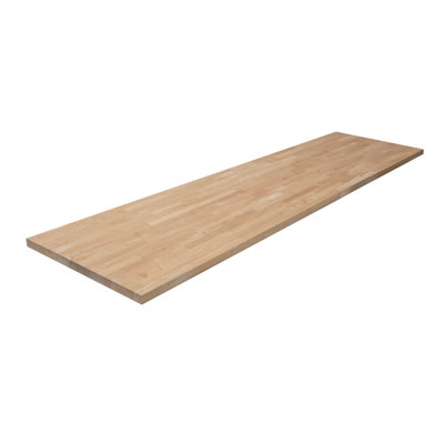 Ebern Designs 8 ft. / 98 in. Butcher Block Countertop in Unfinished Hevea Wood