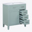 Ensemble de meuble-lavabo 30 po avec lavabo, armoire de salle de bain verte avec tiroirs, structure solide et panneau de fibres à densité moyenne (ancien numéro de référence: N725S999222F)