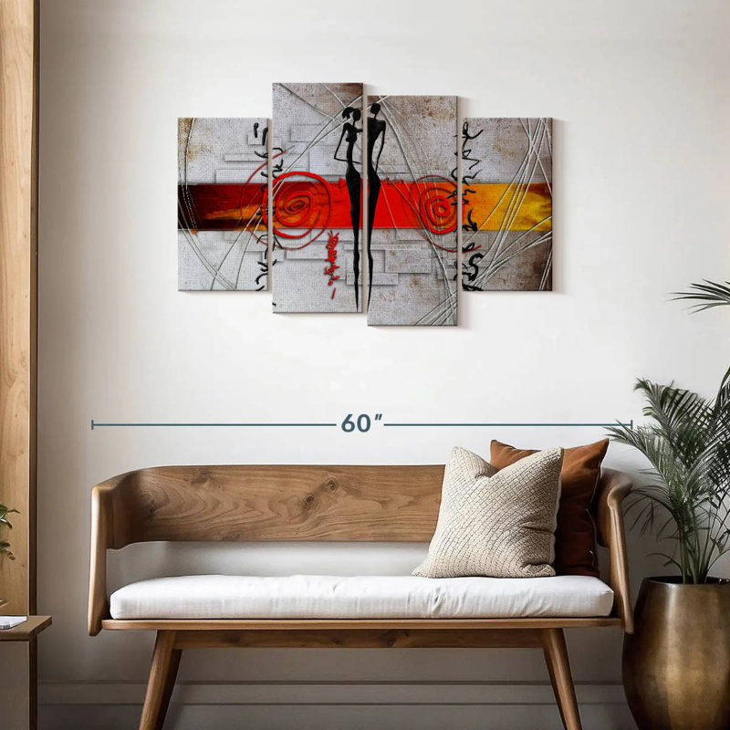 Villageois tribaux Leisha, H 27 po x l 43 po