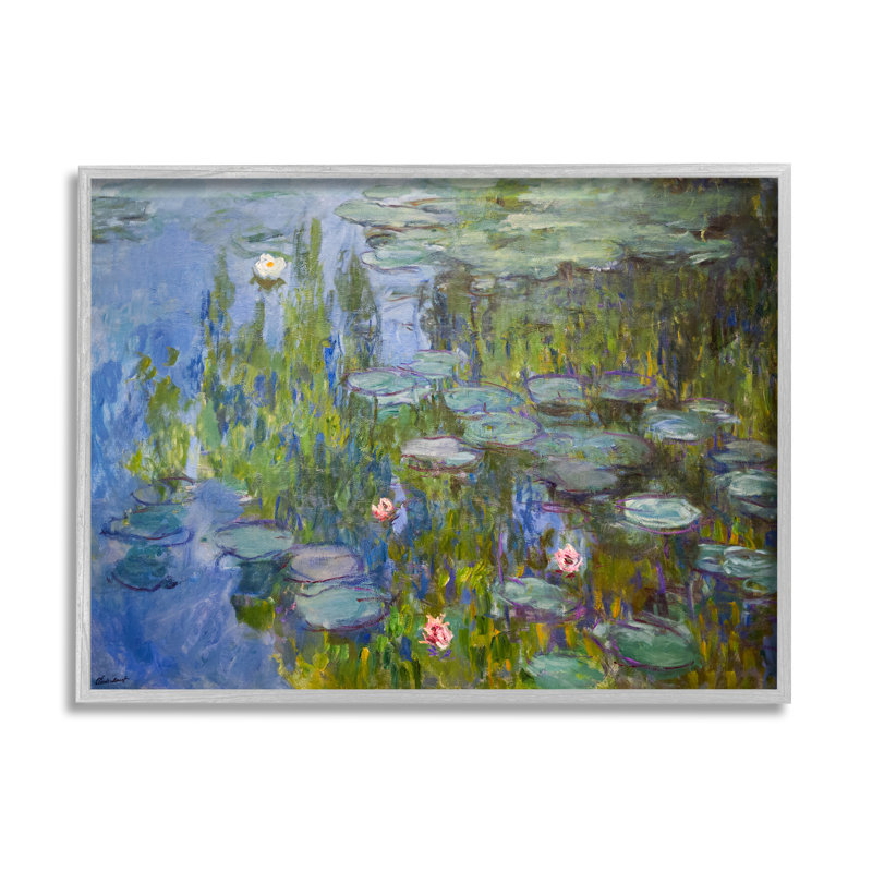 «Monet Impressionist Lilly Pad Pond» par Claude Monet - Peinture, H 24 po x l 30 po, Estampe numérique Farmhouse
