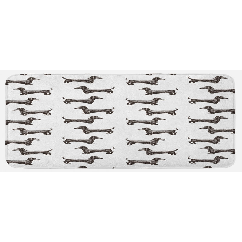 Tapis de cuisine teckel