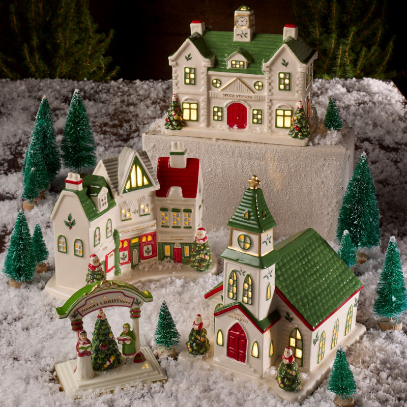Spode Christmas Tree Village Led Train Station