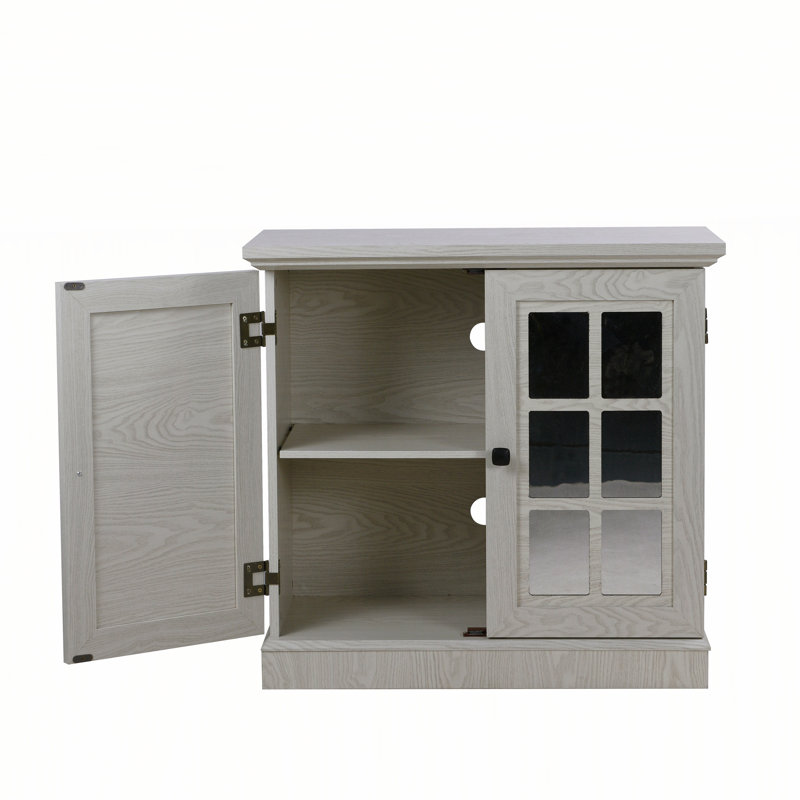 Armoire de rangement avec portes en miroir décoratives en acrylique, tablette réglable pour la salle à manger, le salon, la cuisine, poignées en métal, finition en bois aggloméré 3D