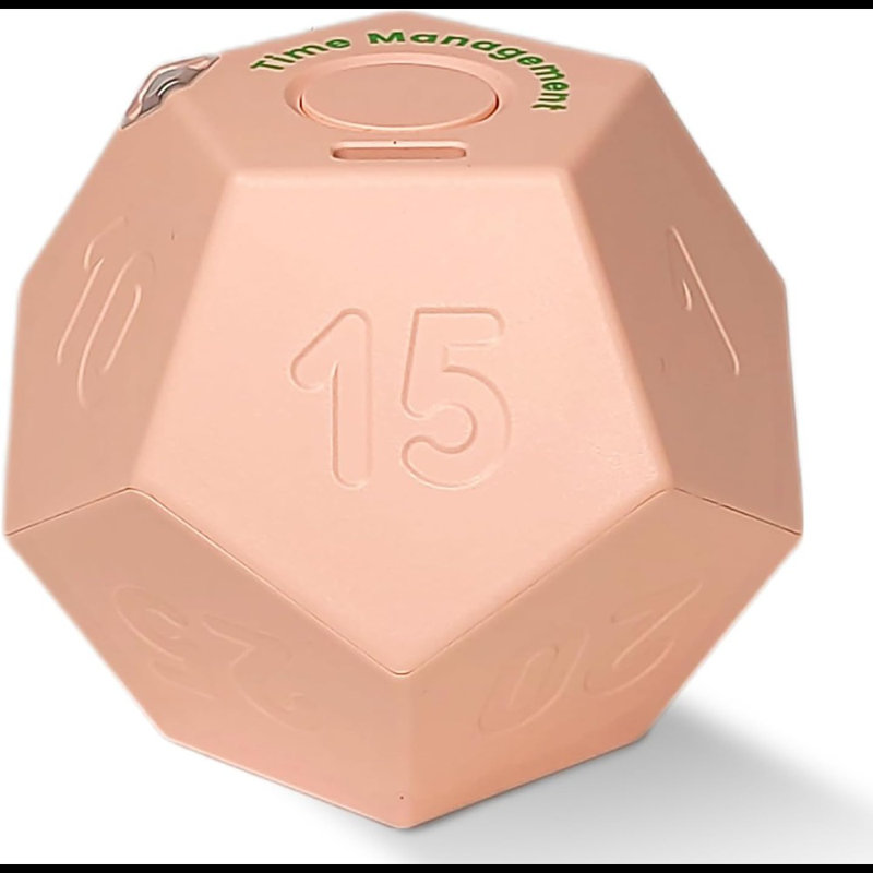 Cube Timer, Pomodoro Timer, Rechargeable Small Cute Timer, Timer For Kids And Classroom, Kitchen Timer For Cooking, Workout & Study Countdown Timer, Time Management Timer (Rose Pink)