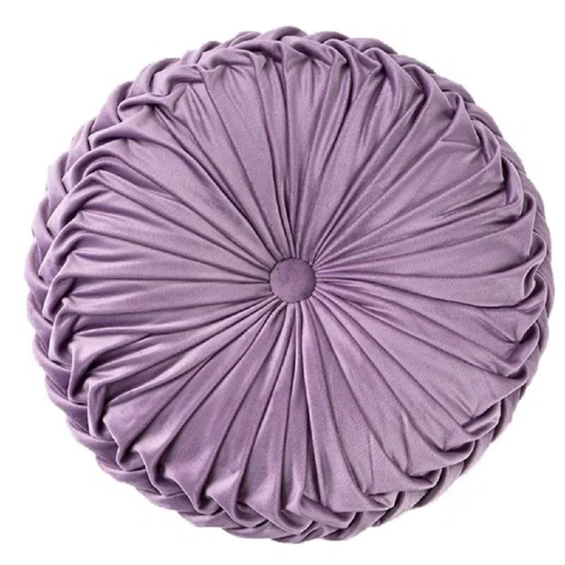 Irany Velvet Throw Round Pillow Cover & Insert, Lilac