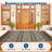 Outdoor Area Rug 8' x 10', Reversible Woven Polypropylene with Waterproof Finish, Geometric Pattern Patio Mat for Deck, Porch, Backyard or Beach-558808563-558808566