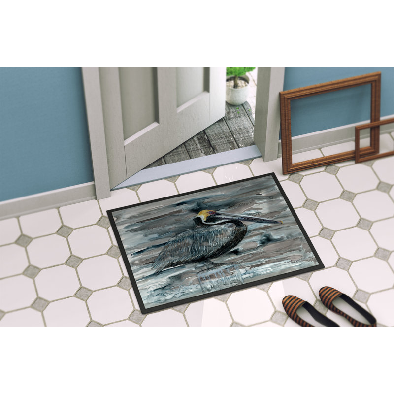 Tapis d'extérieur antidérapant Haya Pelican, Rectangle 2 pi x 3 pi
