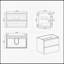Meuble-lavabo mural avec tiroirs doubles SANS lavabo-299685561-299685560