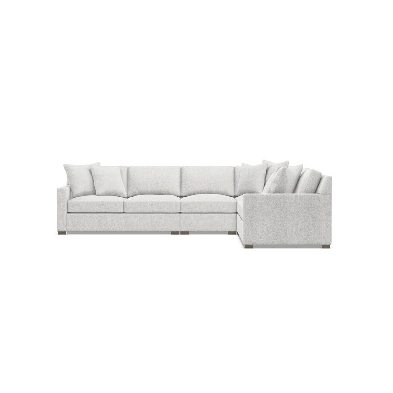 Kelsey Sectional, White/Cream Polyester