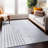 Veliz Machine Washable Geometric Performance Gray/Ivory Area Rug-330242977