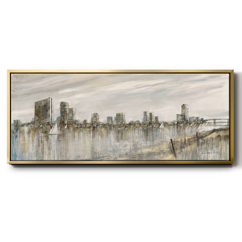 Skyline Sail- Framed Canvas, 12" H x 30" W