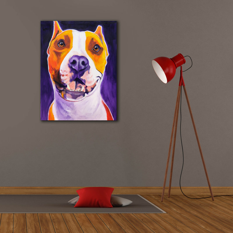 «Pit Bull - Rexy» par Dawg Painter, H 34 po x l 26 po x P 1,5 po