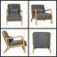 Fauteuil d'appoint Faringdon moderne gris foncé avec coussin assorti-481168534