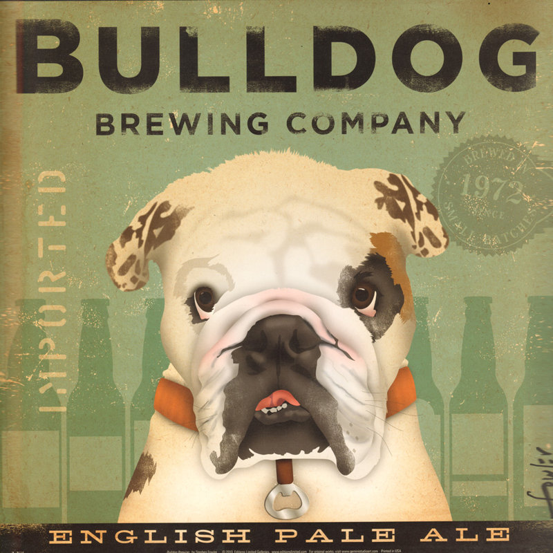 Bulldog Brewing, H 15 po x l 15 po