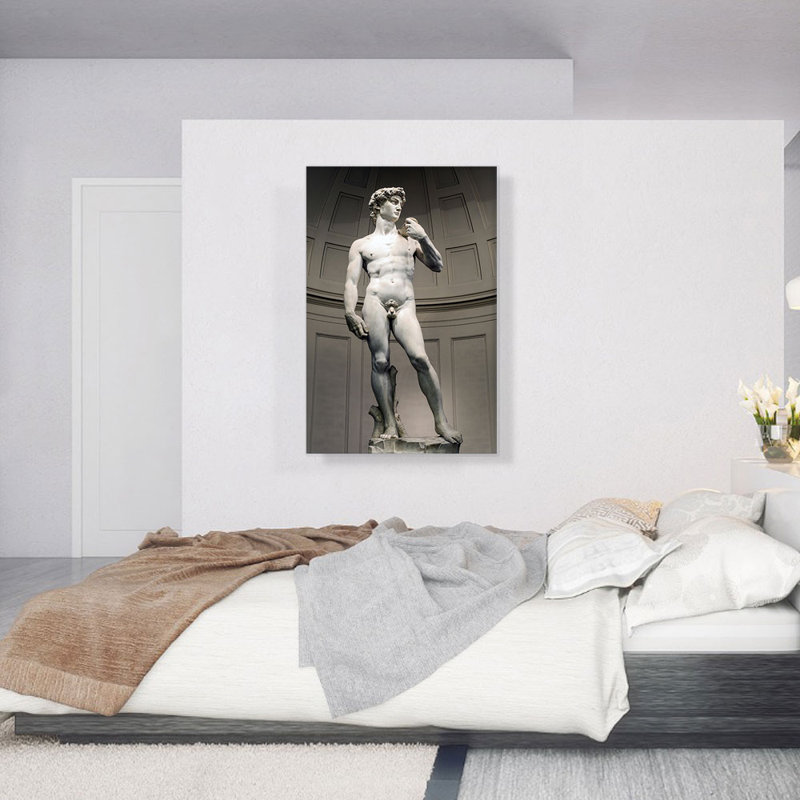 «David 1504» par Michelangelo, reproduction d'art sur toile tendue, H 40 po x l 26 po x P 0,75 po