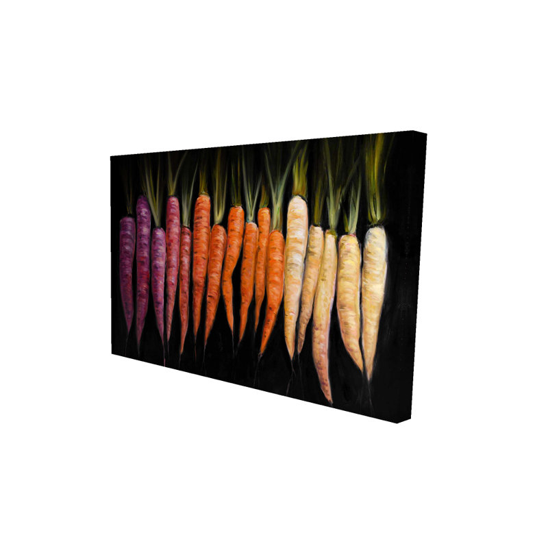 Carottes colorées - Toile de cuisine pour la maison
