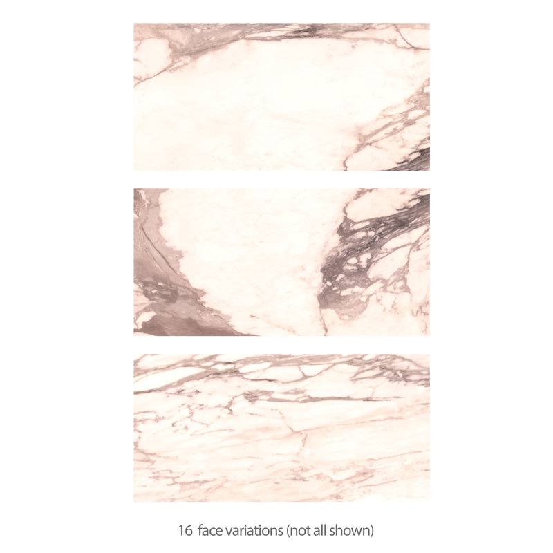 Reve 23-1/2 in. x 47-1/8 in. Porcelain Floor and Wall Tile, White/Red