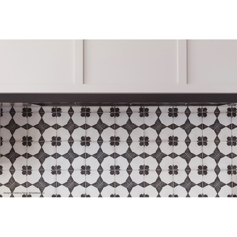 Enchante Decorative 8" x 8" Porcelain Field Tile in Moderno