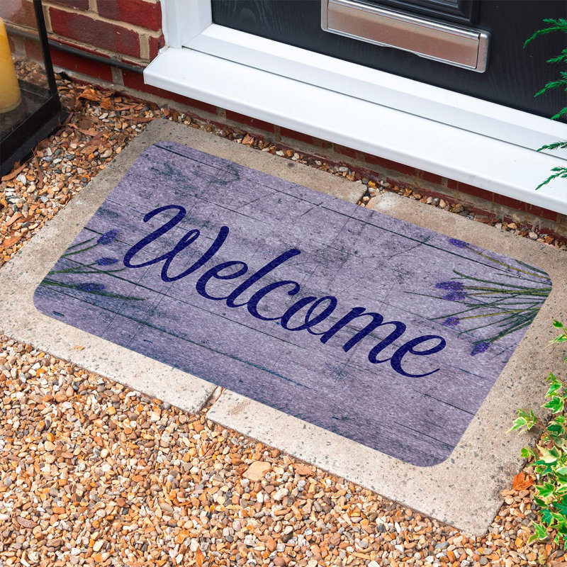 Paillasson durable en PVC antidérapant de 15,7 po x 27,6 po | Matériau 100% PVC résistant aux intempéries | Idéal pour une utilisation intérieure et extérieure, facile à nettoyer, design élégant pour les entrées de maison et les patios