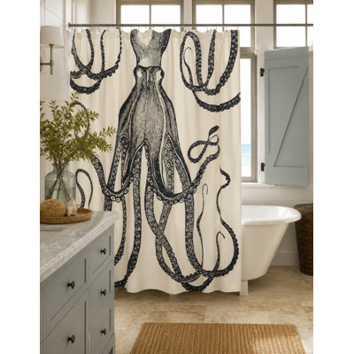 Rideau de douche octopus