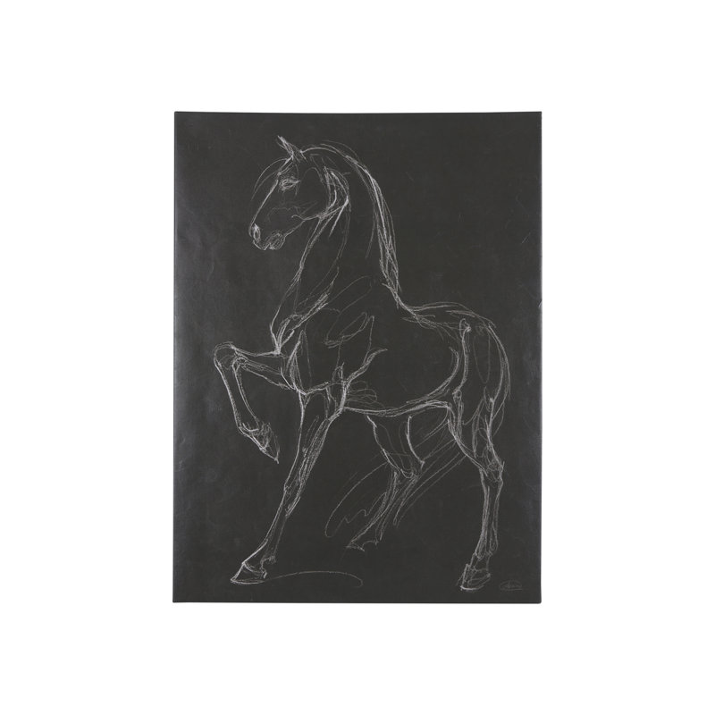 Horse IV a Hand Embelished Textured Canvas, 40" H x 30" W x 1.5" D