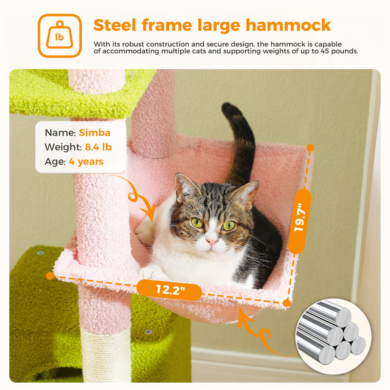 70.9" Multi-Level Plush Large Cat Tree