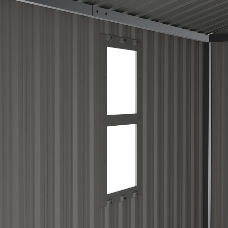 Remises de rangement extérieures en métal durable, grande remise à outils de jardin 8 x 8 avec portes verrouillables