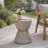 Outdoor Lightweight Concrete Side Table