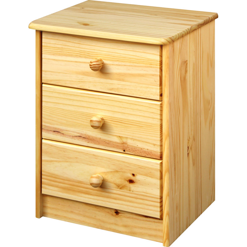 Addis 43cm W Solid Wood Bedside Table