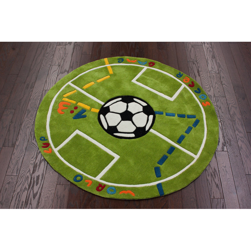 Tapis vert KinderLOOM, Rond 4 pi 3 po