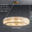 8-Light Dimmable Round Crystal Chandelier | 2-Tier Gold Pumpkin Frame with Sparkling Crystals, Adjustable Wires (E14 Base) for Living Room, Dining Room & Foyer