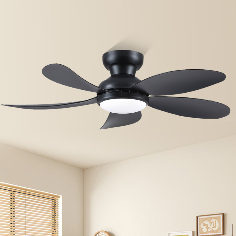 Ventilateur de plafond encastré à 5 pales à profil bas de 42 po avec lumière DEL, moteur à courant continu et télécommande