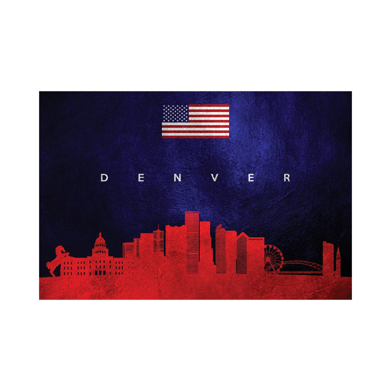 Denver Colorado Skyline by Adrian Baldovino - Wrapped Canvas Print, 66.04 cm H x 45.72 cm W x 1.91 cm D