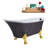 55" Streamline Clawfoot Soaking Acrylic Bathtub With Drain, Clawfeet, and Bamboo Tray-66367042-66367048
