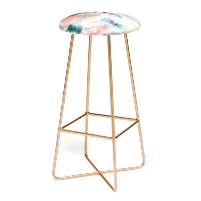 Dhanish Upholstered Counter Stool with Metal Frame