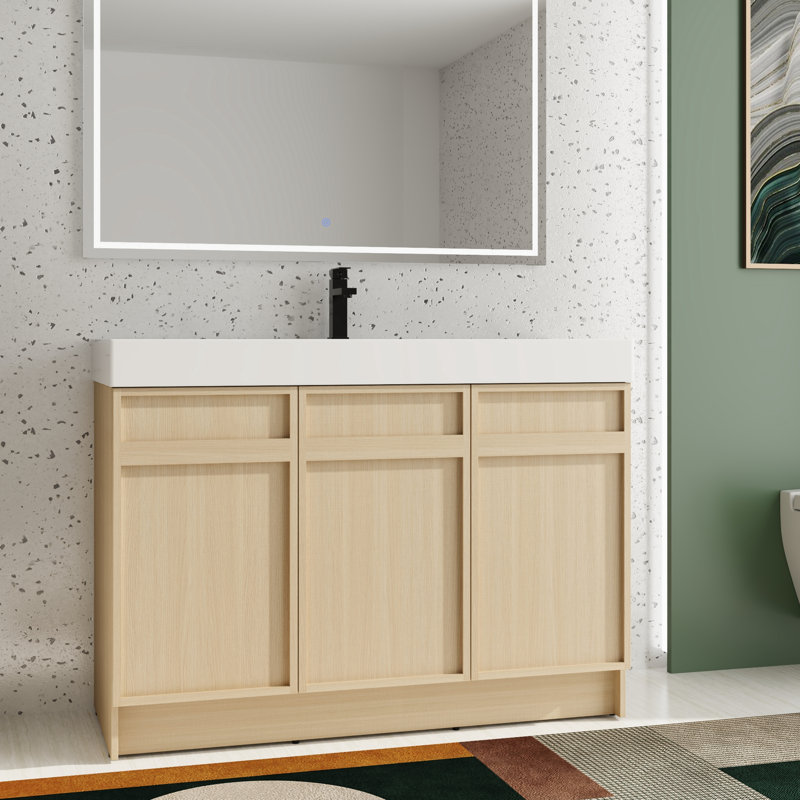Meuble-lavabo simple 48 po avec plateau en résine