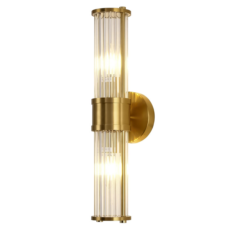 Lampe murale moderne en cristal doré K9