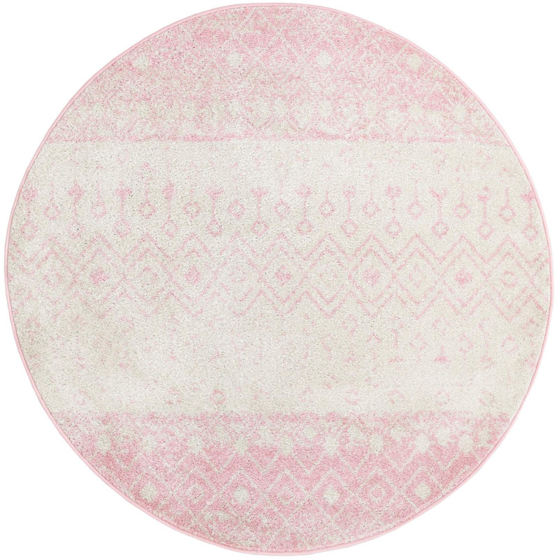 Bradley-Joe Abstract Indoor Rug, Round 5'3"