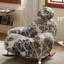 Chaise berçante rétro à motif unique