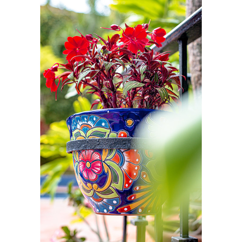 Handmade Ceramic Planter, 7" H x 9" W x 9" D