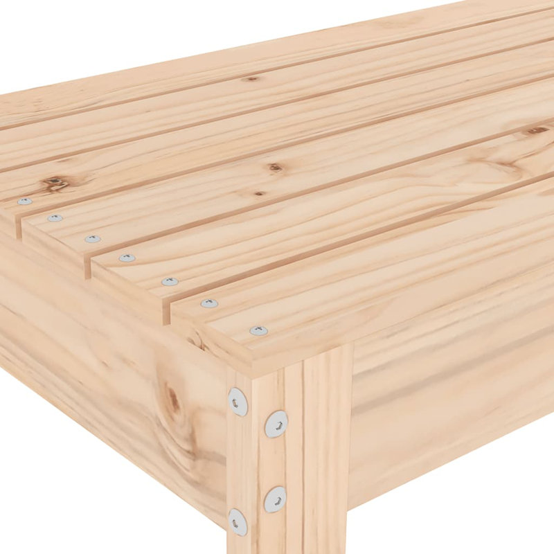 Lovington Solid Wood Pine Outdoor Bench, Brown